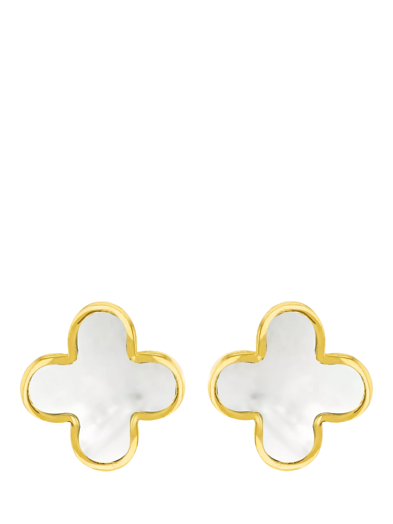IBB 9ct gold mother of pearl stud earrings - British product