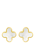 IBB 9ct gold mother of pearl stud earrings - British product