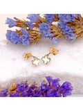 IBB 9ct gold mother of pearl stud earrings - British product