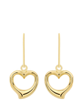 IBB 9ct gold heart drop earrings from Italy, UK version
