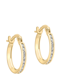 IBB 9ct gold cubic zirconia hoop earrings - British product