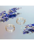 IBB 9ct gold cubic zirconia hoop earrings - British product