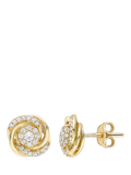 IBB gold cubic zirconia rose stud earrings, UK version