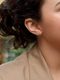 IBB gold cubic zirconia rose stud earrings, UK version