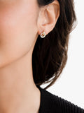 IBB 9ct gold cubic zirconia ring link stud earrings (British brand)