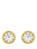 IBB 9ct gold cubic zirconia halo stud earrings, imported from the UK
