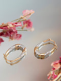 IBB 9ct two-tone gold creole hoop earrings, imported from the UK