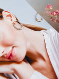 IBB 9ct two-tone gold creole hoop earrings, imported from the UK