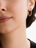 IBB 9ct two-tone gold creole hoop earrings, imported from the UK