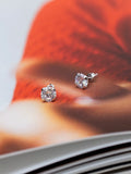 IBB stud earrings cubic zirconia round (British brand)