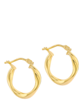 IBB 18ct gold twisted hoop creole earrings, UK version