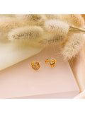 IBB rose stud earrings 1cm diameter (British brand)