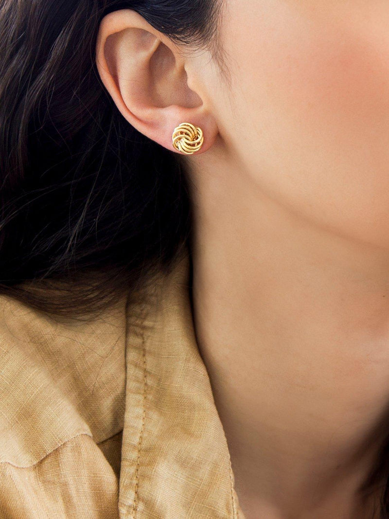 IBB rose stud earrings 1cm diameter (British brand)