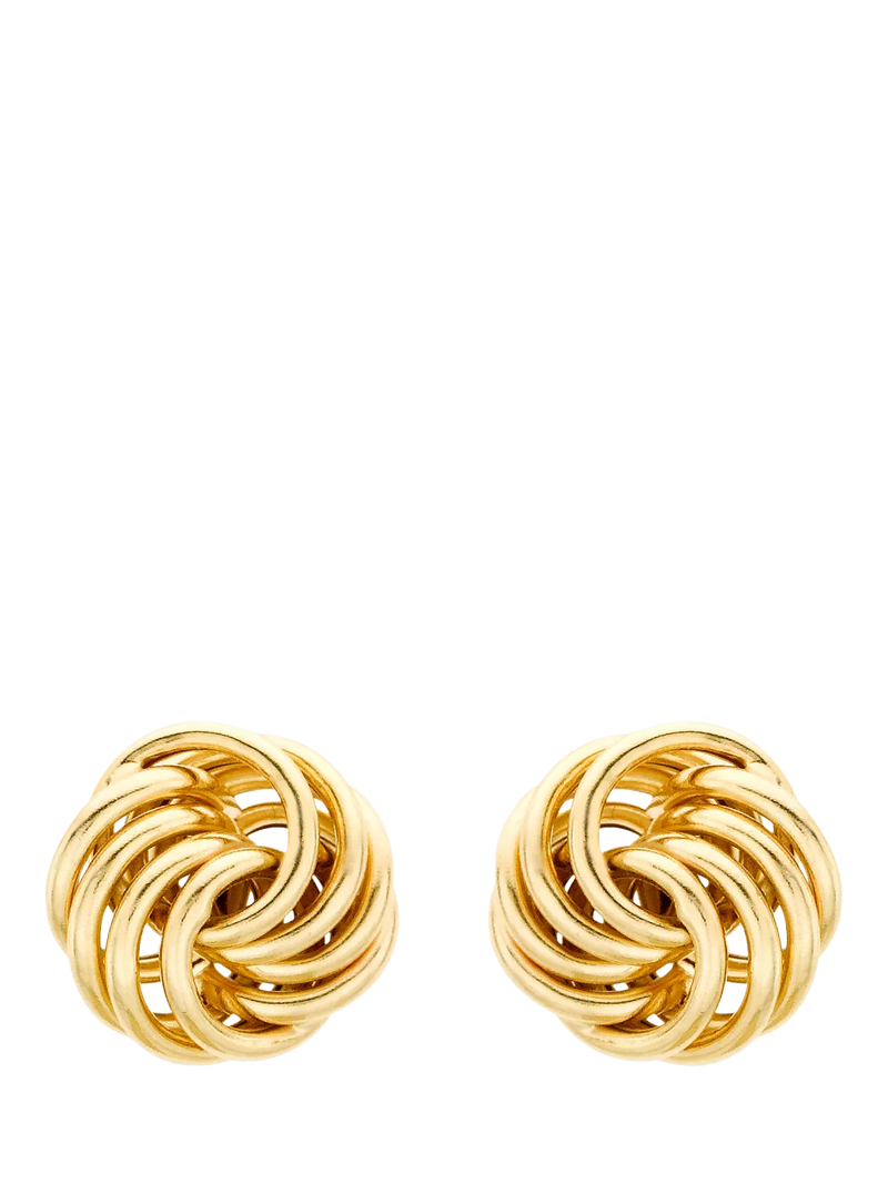IBB 18ct gold rose stud earrings (British brand)