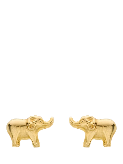 John Lewis IBB 18ct Gold Baby Elephant Stud Earrings- Buy online at McGrocer