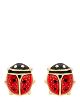 John Lewis IBB 18ct Gold Enamel Ladybird Stud Earrings- Buy online at McGrocer