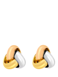 IBB 18ct gold triple knot stud earrings (British brand)