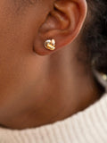 IBB 18ct gold triple knot stud earrings (British brand)