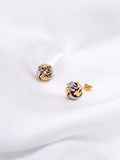 IBB double knot stud earrings 18ct two-tone gold (British brand)