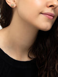 IBB double knot stud earrings 18ct two-tone gold (British brand)