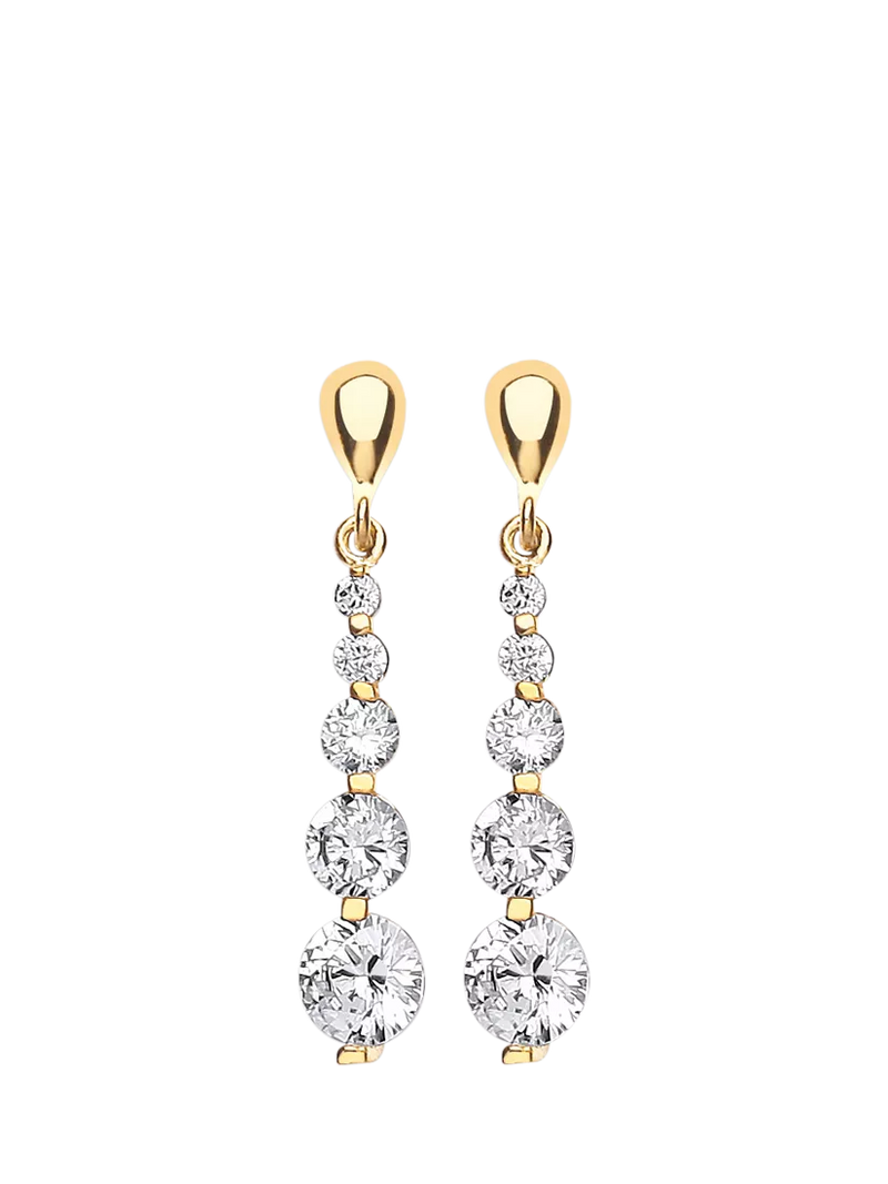 IBB cubic zirconia drop earrings - British product