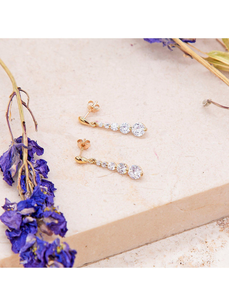 IBB cubic zirconia drop earrings - British product