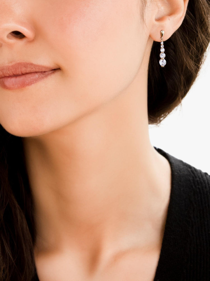 IBB cubic zirconia drop earrings - British product