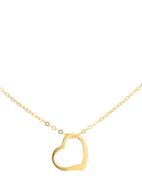 John Lewis IBB 9ct Gold Open Floating Heart Pendant Necklace, 46cm- Buy online at McGrocer