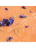 IBB gold open floating heart pendant necklace 46cm, imported from the UK