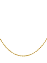 John Lewis IBB 9ct Gold Rope Chain Necklace, Gold, 46cm- Buy online at McGrocer
