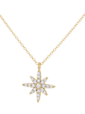 IBB gold star pendant necklace with cubic zirconia, UK version
