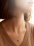 IBB 9ct gold malachite oval chain necklace, UK version