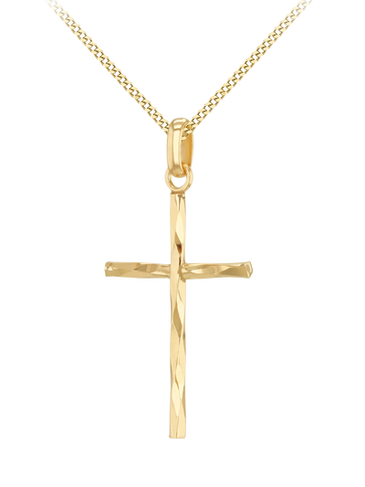 John Lewis IBB 9ct Gold Cross Pendant Necklace 45cm- Buy online at McGrocer