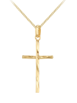 John Lewis IBB 9ct Gold Cross Pendant Necklace 45cm- Buy online at McGrocer