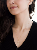 IBB 9ct gold cross pendant necklace 45cm, imported from the UK