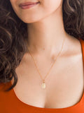IBB Holy Mary pendant necklace 9ct gold cubic zirconia, UK version
