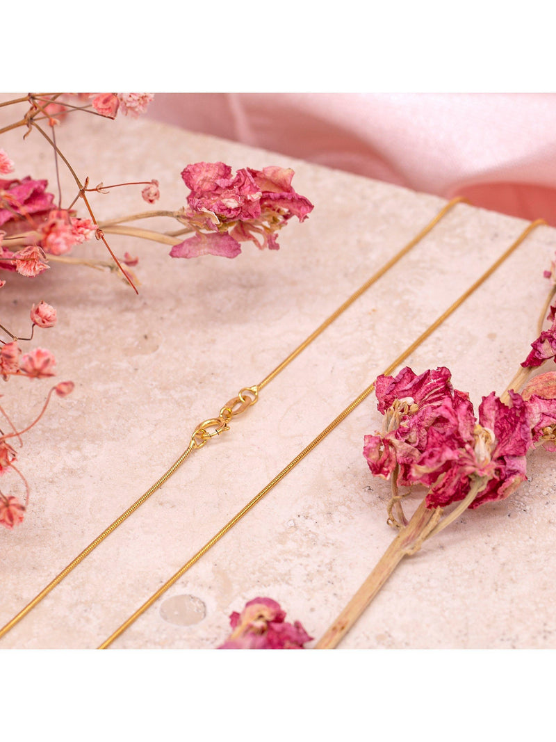 IBB 18ct gold mini round snake chain necklace, UK version