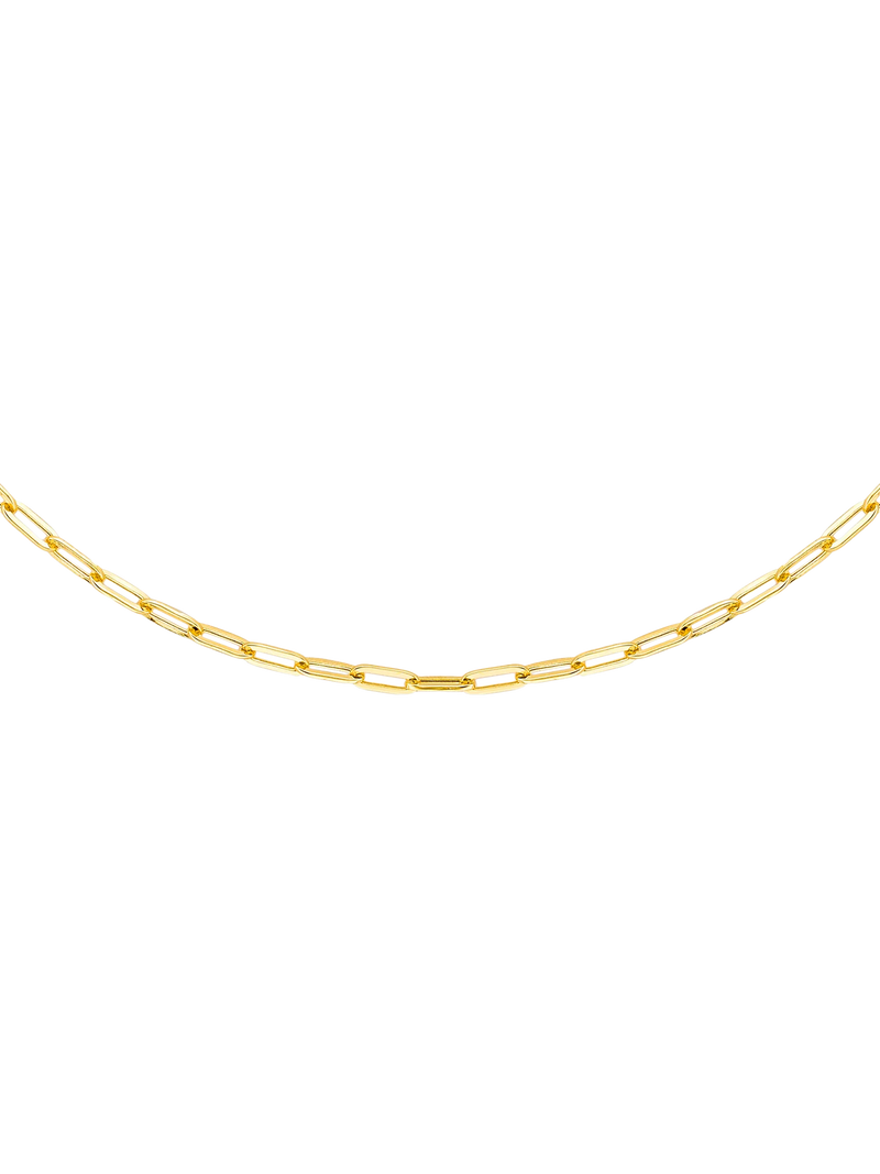 IBB 18ct gold paper chain necklace 46cm, imported from the UK
