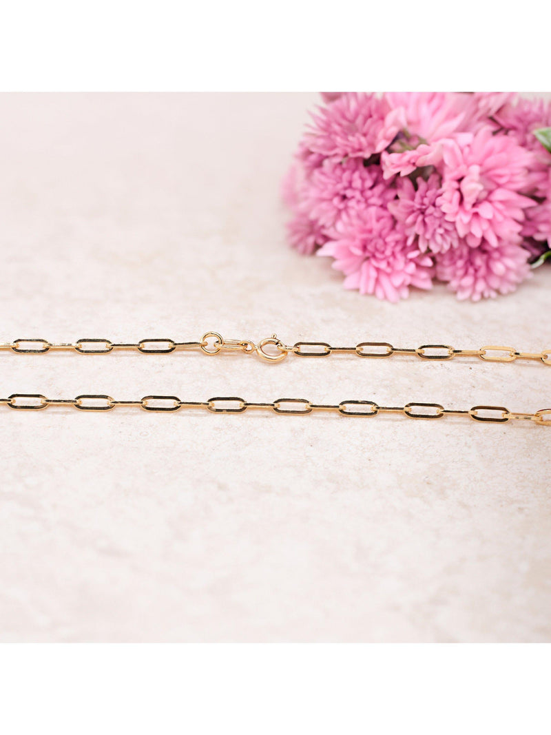 IBB 18ct gold paper chain necklace 46cm, imported from the UK