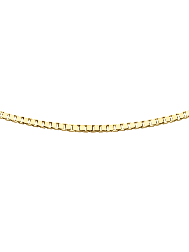 IBB 18ct yellow gold box chain necklace 46cm (British brand)