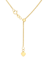 John Lewis IBB Heart Spiga Lariat Chain Necklace in 18ct Gold, 51cm- Buy online at McGrocer
