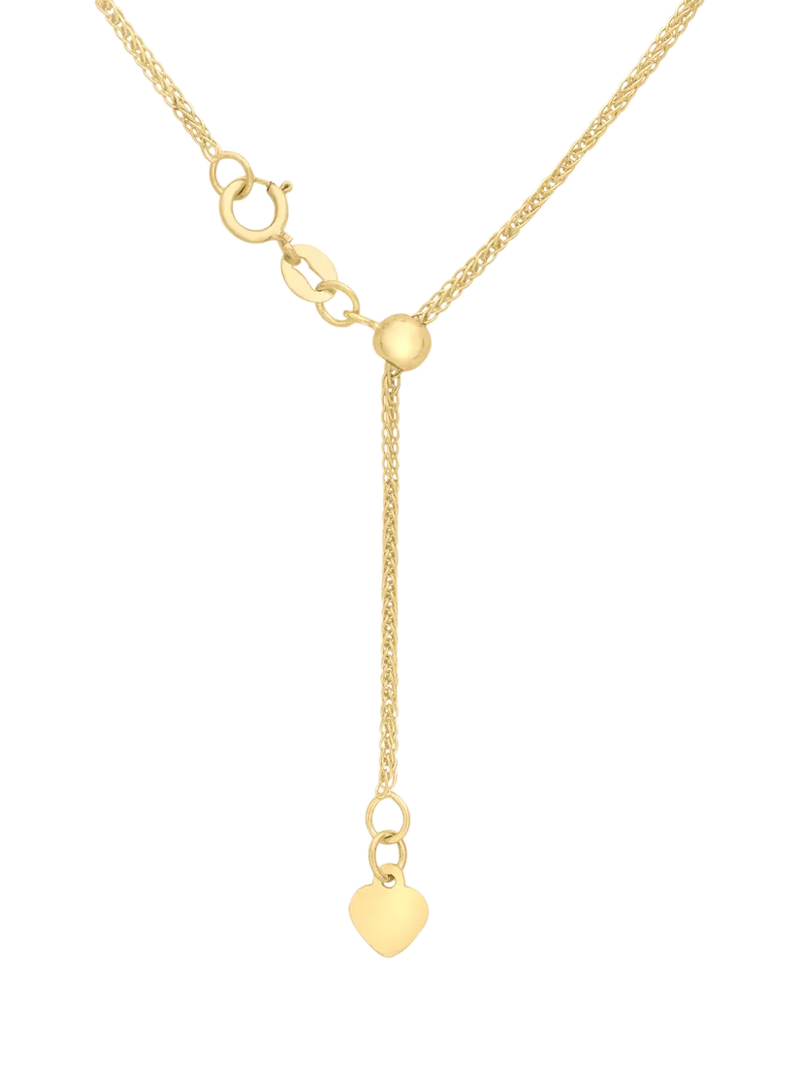 IBB gold heart spiga lariat necklace 18ct (British brand)