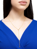 IBB gold heart spiga lariat necklace 18ct (British brand)
