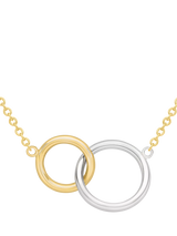 John Lewis IBB 18ct Two-Tone Gold and Silver Link Rings Chain Necklace- Buy online at McGrocer