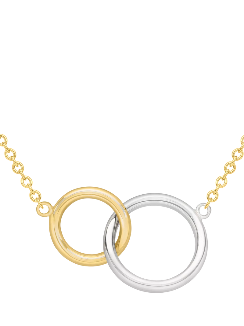 IBB 18ct two-tone gold link rings chain necklace, UK version
