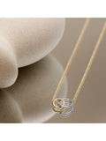 IBB 18ct two-tone gold link rings chain necklace, UK version