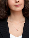 IBB 18ct two-tone gold link rings chain necklace, UK version