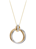 IBB 18ct gold tri-colour circle pendant necklace - British product