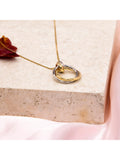 IBB 18ct gold tri-colour circle pendant necklace - British product