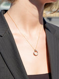 IBB 18ct gold tri-colour circle pendant necklace - British product